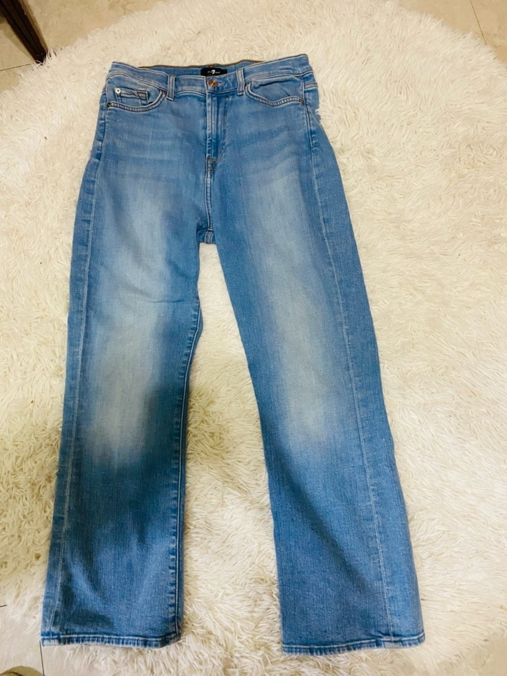 Seven for All Mankind High Waist Slim Kick Crop Jeans Size 29